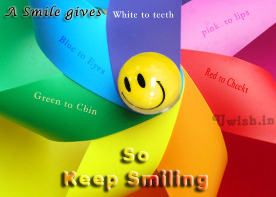 Smile E greeting cards and wishes with colors of smile.