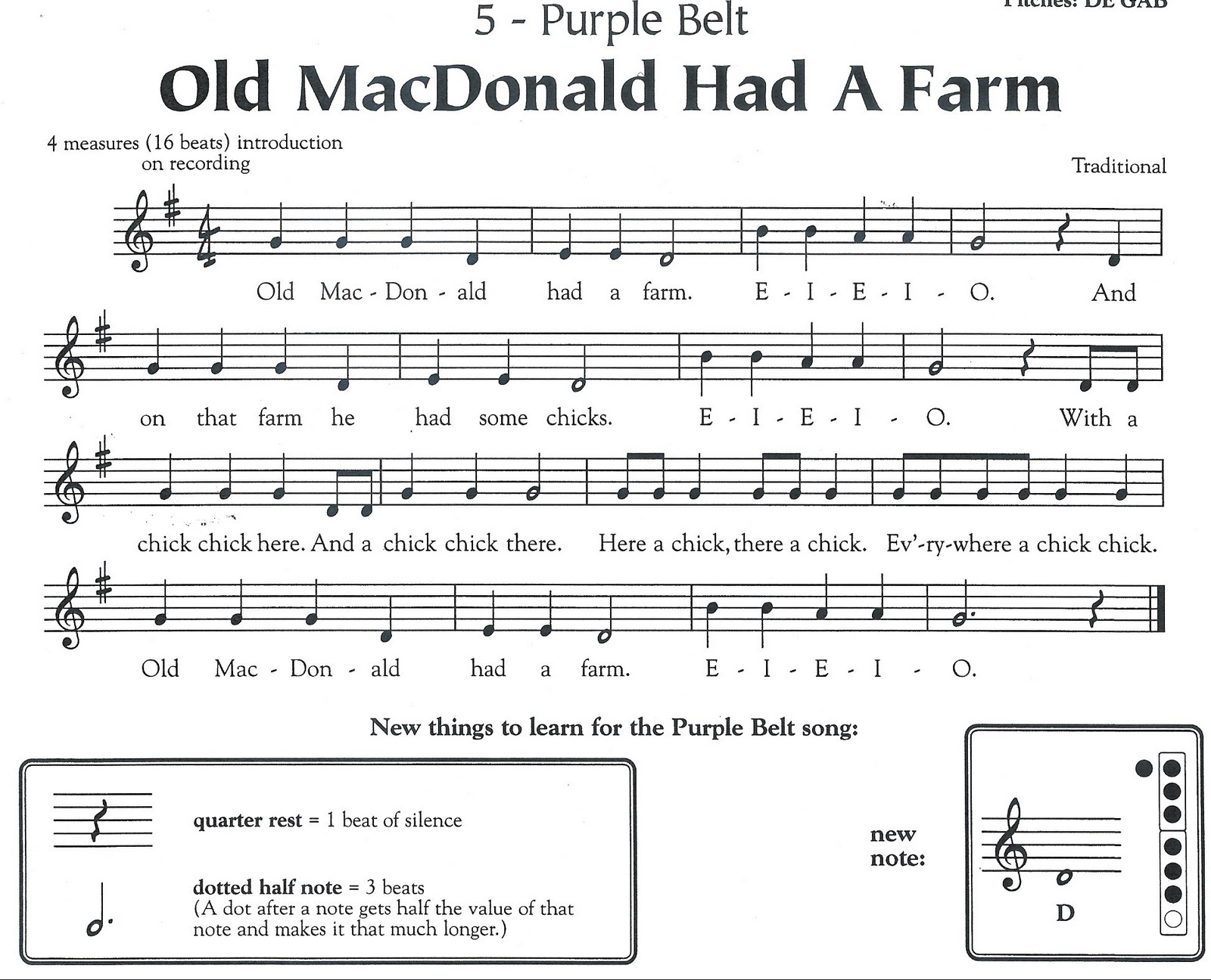 Old MacDonald Had A Farm Piano