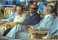 Honourable Somali President Mohamed Siad Barre with general Mohamad Ali samater