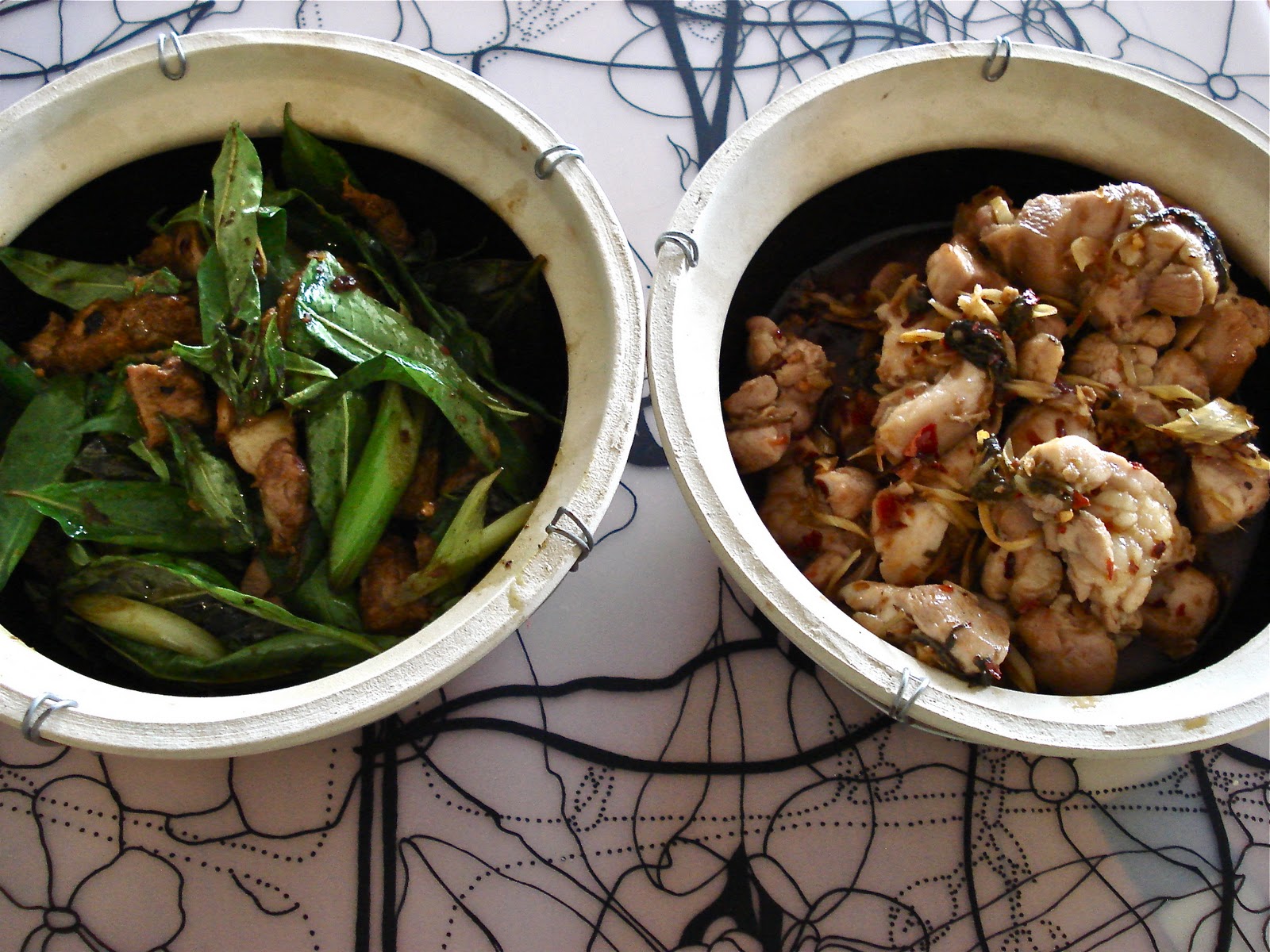 Behind The Burners LAMB WITH VIETNAMESE MINT AND BASIL. CHICKEN WITH