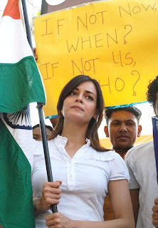 Dia Mirza during Peace March in Mumbai