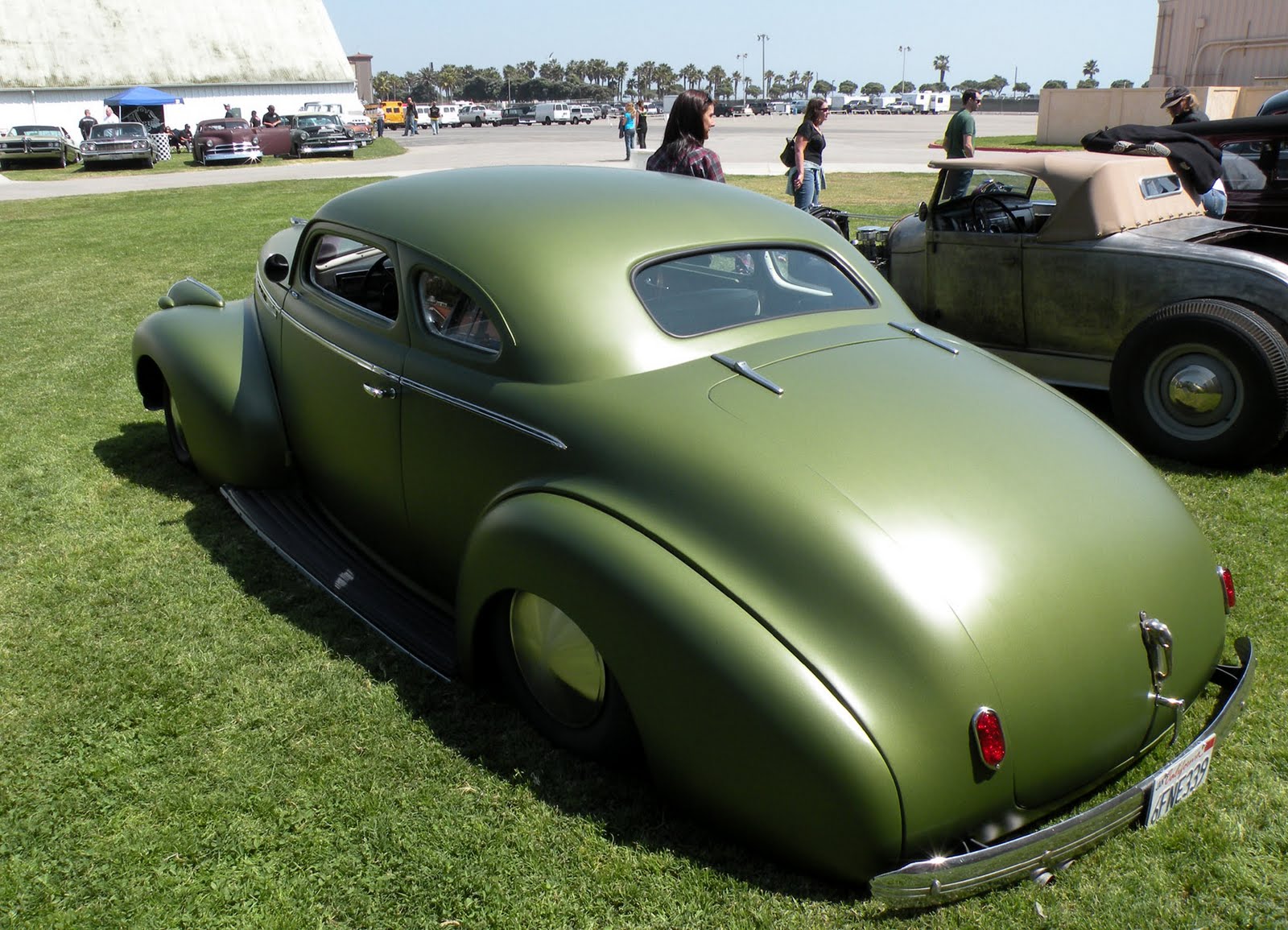 lesfornia blog: Suede green Chevy with an interesting look, business