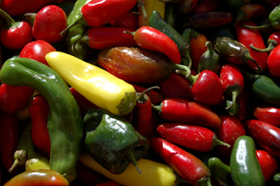 Photo of mixed chili peppers