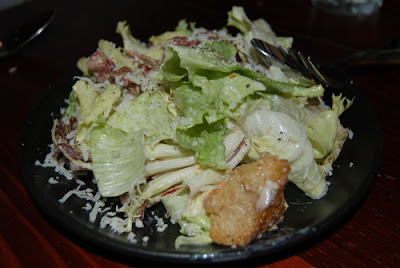 Fantastic caesar salad - you see that cruton? It's the only one!