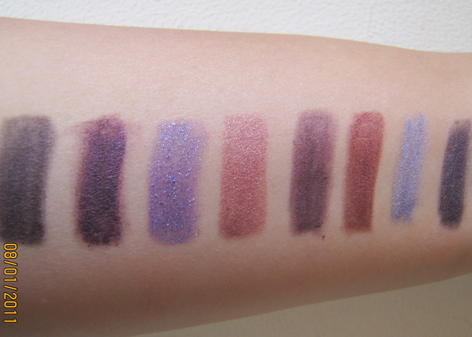 Purple Eyeliners Swatches & Comparison
