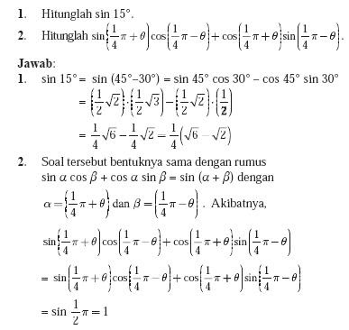 Kumpulan Materi Pelajaran Dan Contoh Soal 10 Contoh Soal Hots Jumlah Dan Selisih Dua Sudut