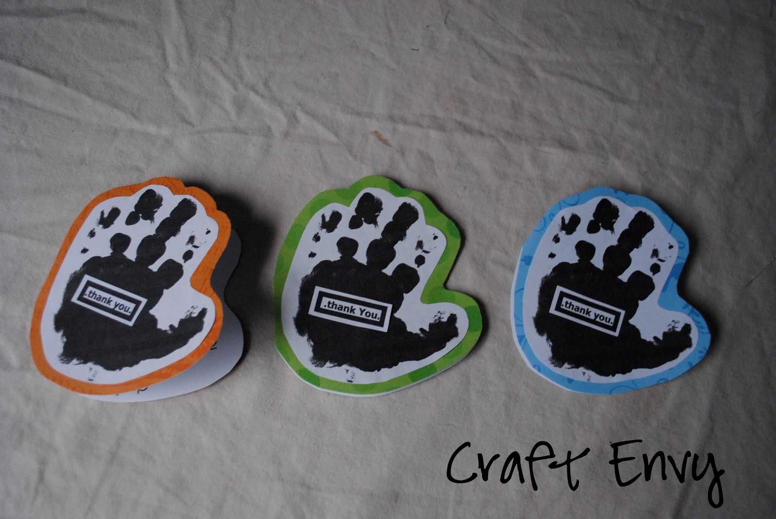 Craft Envy Handprint Thank You Cards