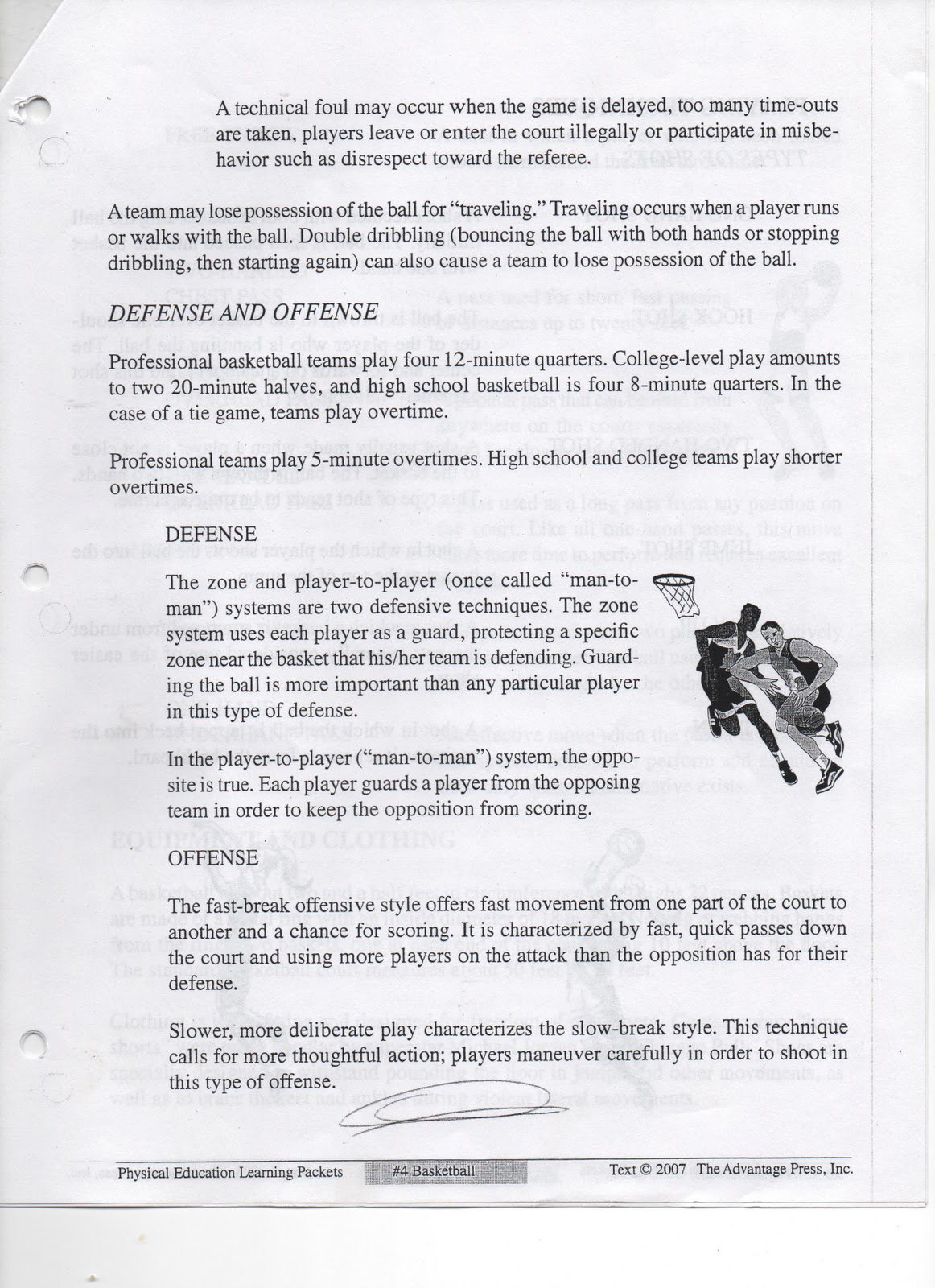 Physical Education Information FINAL TEST PACKETS (Flag Football