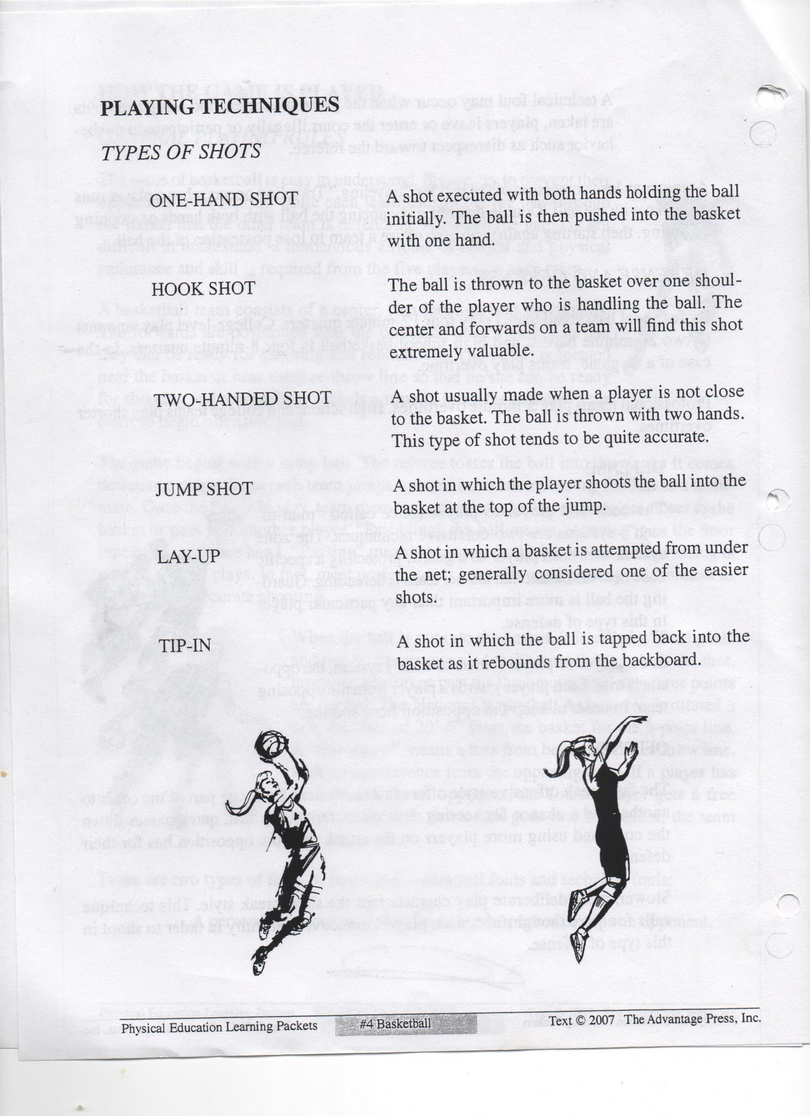 Physical Education Information FINAL TEST PACKETS (Flag Football