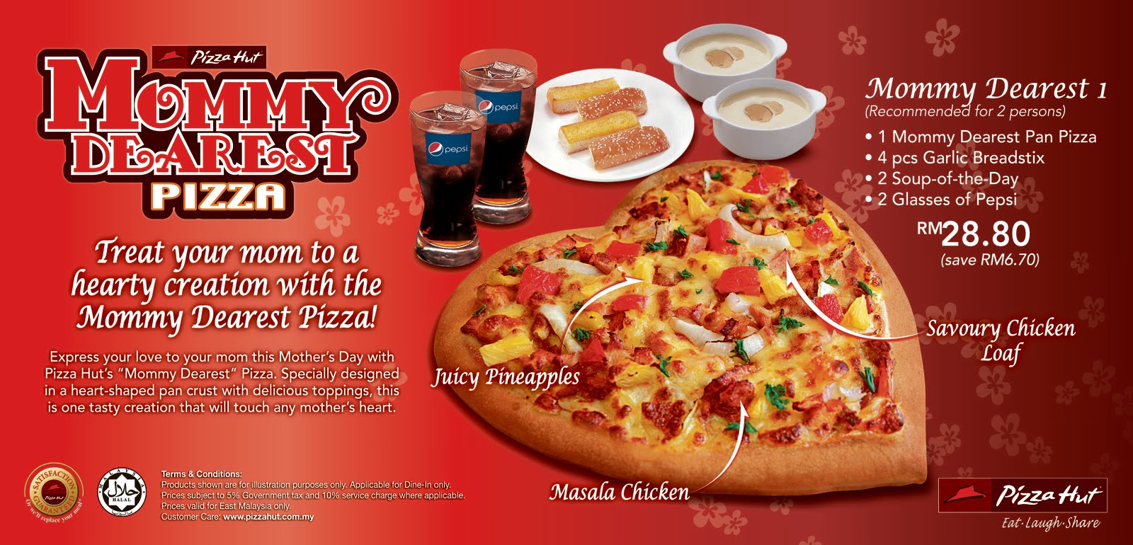 Kuching Must Know! Happy mother's day in Pizza Hut