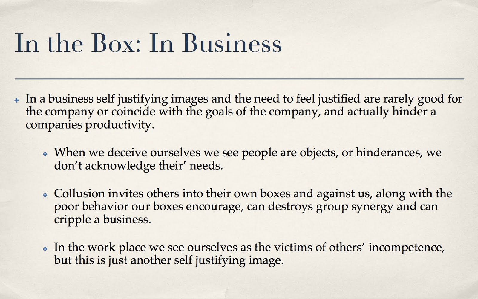 Skyes The Limit: Leadership & Self Deception Power Point