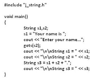 Jaspreet's Code Zone: "String" in TURBO C++