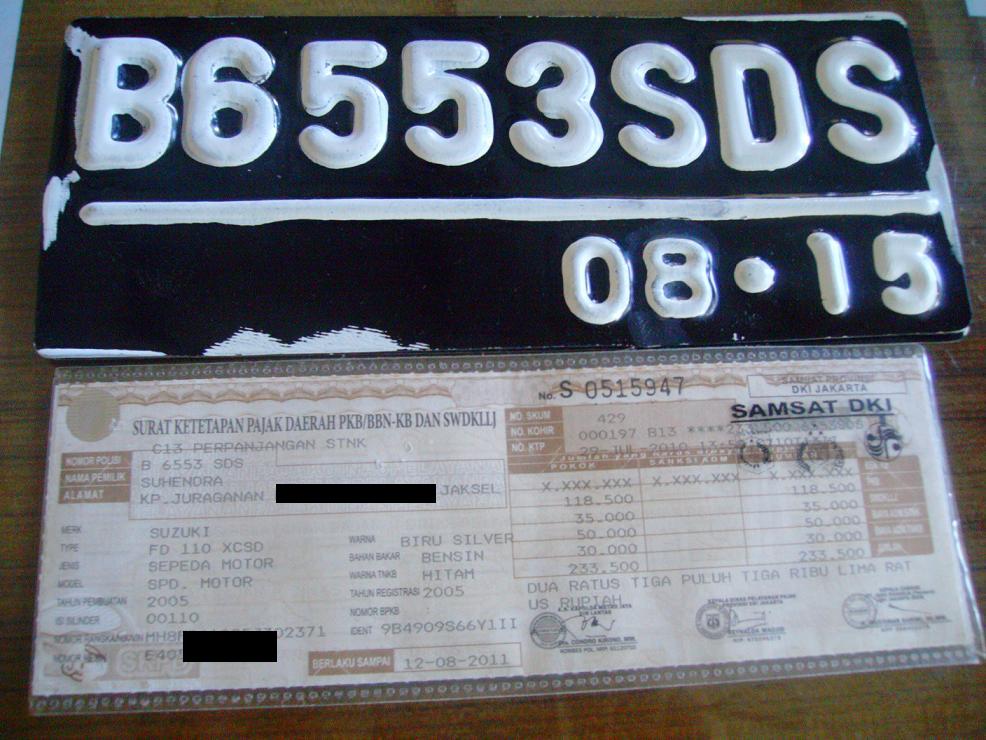 Perpanjang STNK (Bukti) Biro Jasa "Praktis Amanah Service"