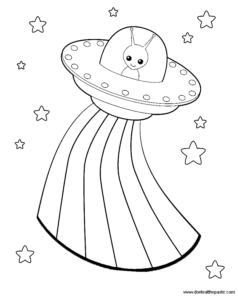 Don't Eat the Paste: Aliens-Box, coloring page, and a blank template