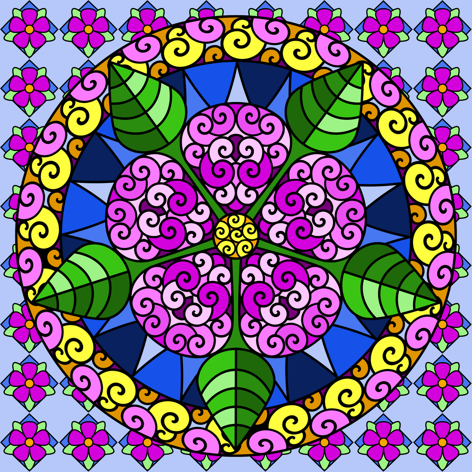 radial designs coloring pages - photo #49