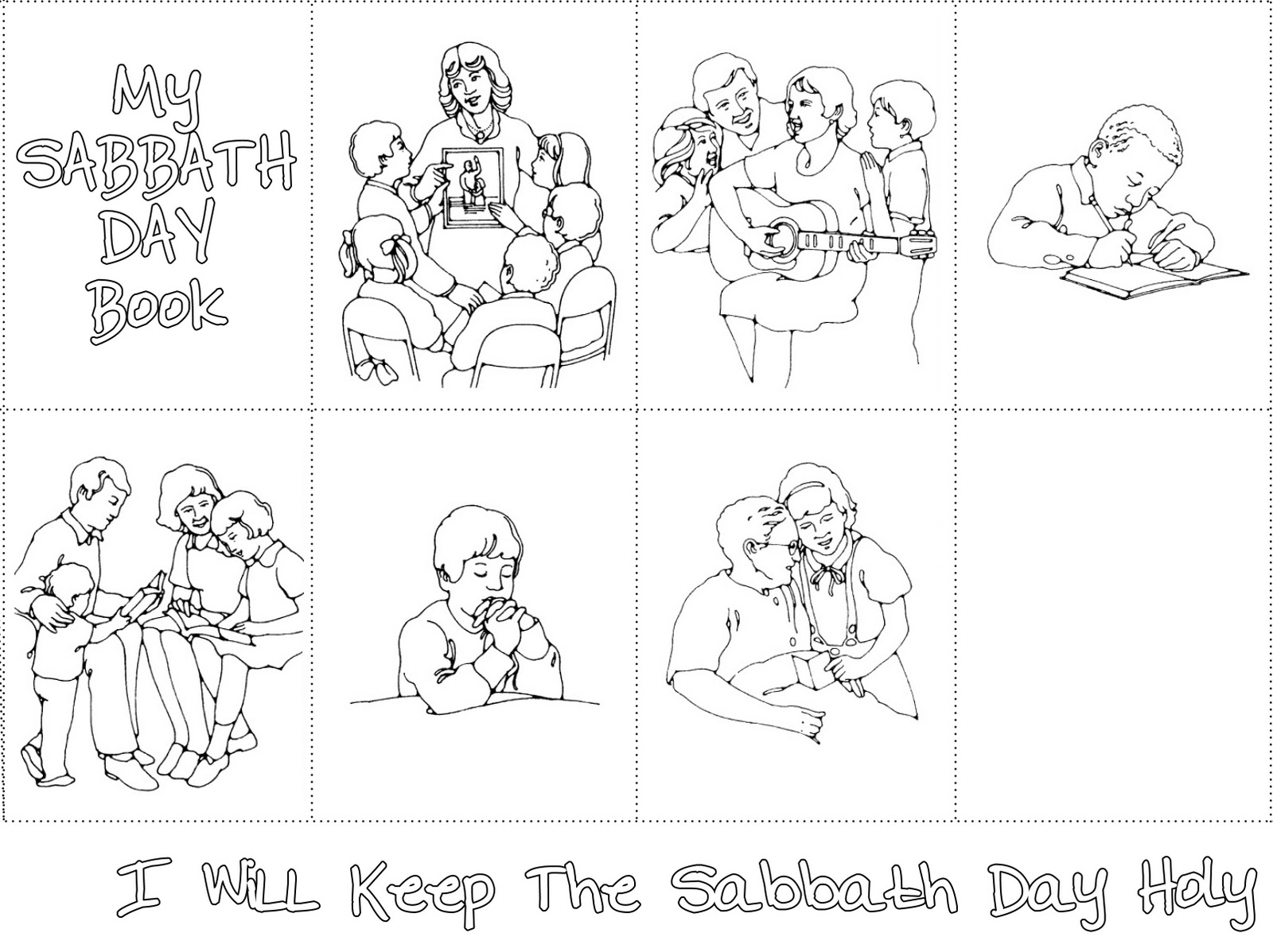 sabbath day coloring pages and activities - photo #3