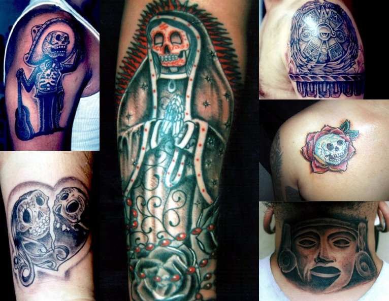 Foto de tatuajes de calavera para columna terror