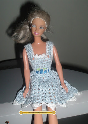 Feito a Mão por Juliana Melo: Passo a passo Vestido da Barbie em crochê