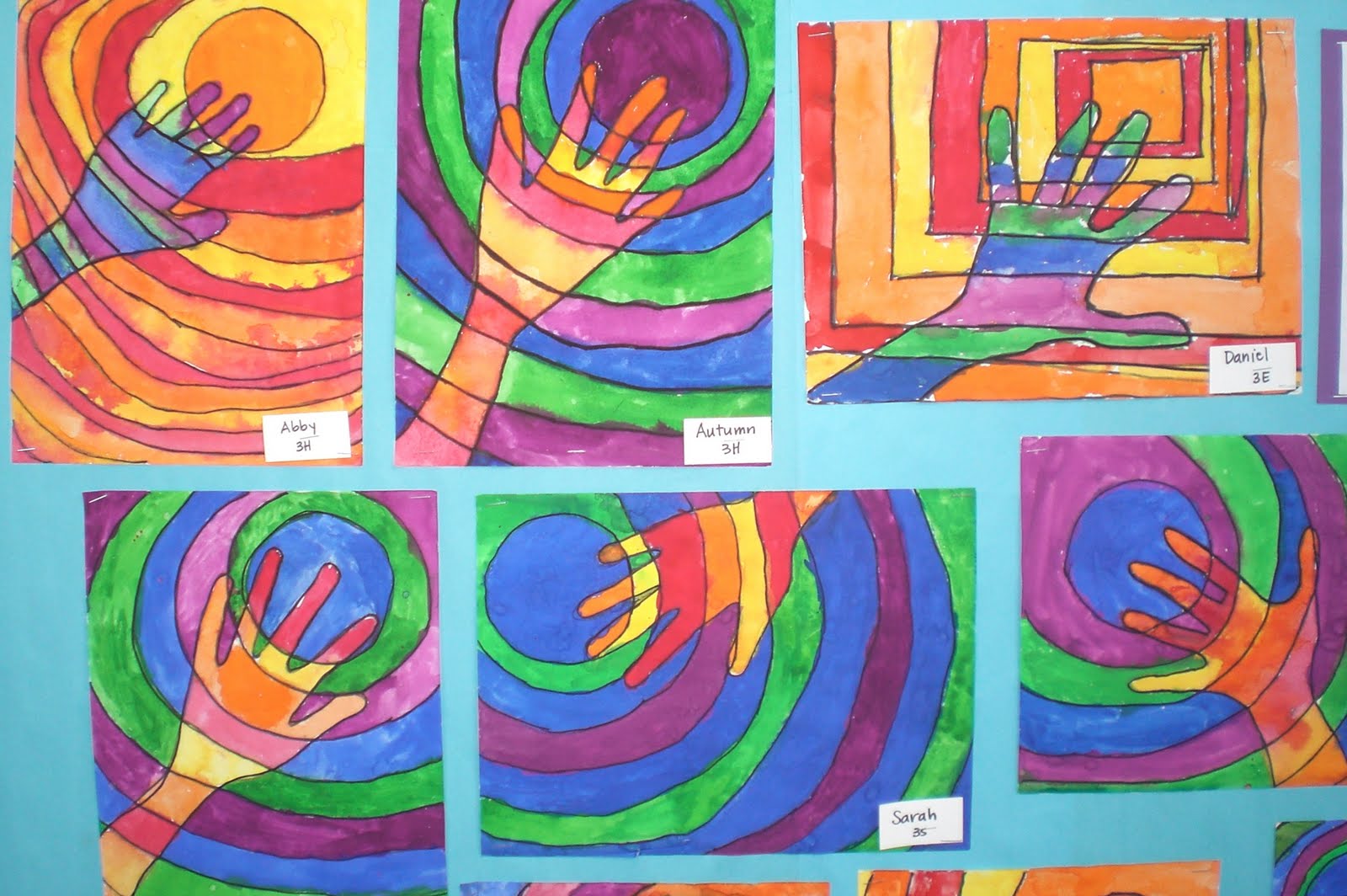 Art with Mrs. Hurley: Warm and Cool Hands-- Third Grade Art
