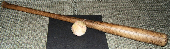 BALL AND BAT FROM 1953 CHAMPIONSHIP GAME