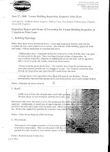 June 27, 2008 VACANT BUILDING INSPECTION