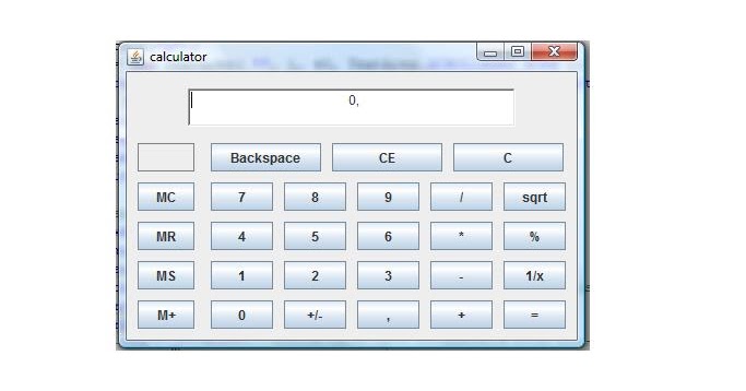 basic java calculator: windows calculator source code in java