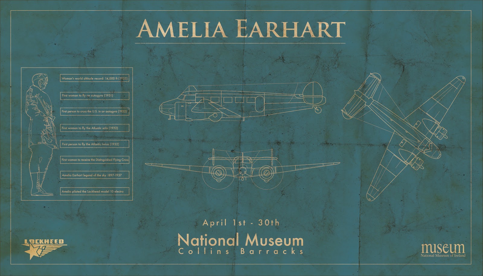 Graphic Design: Amelia Earhart poster