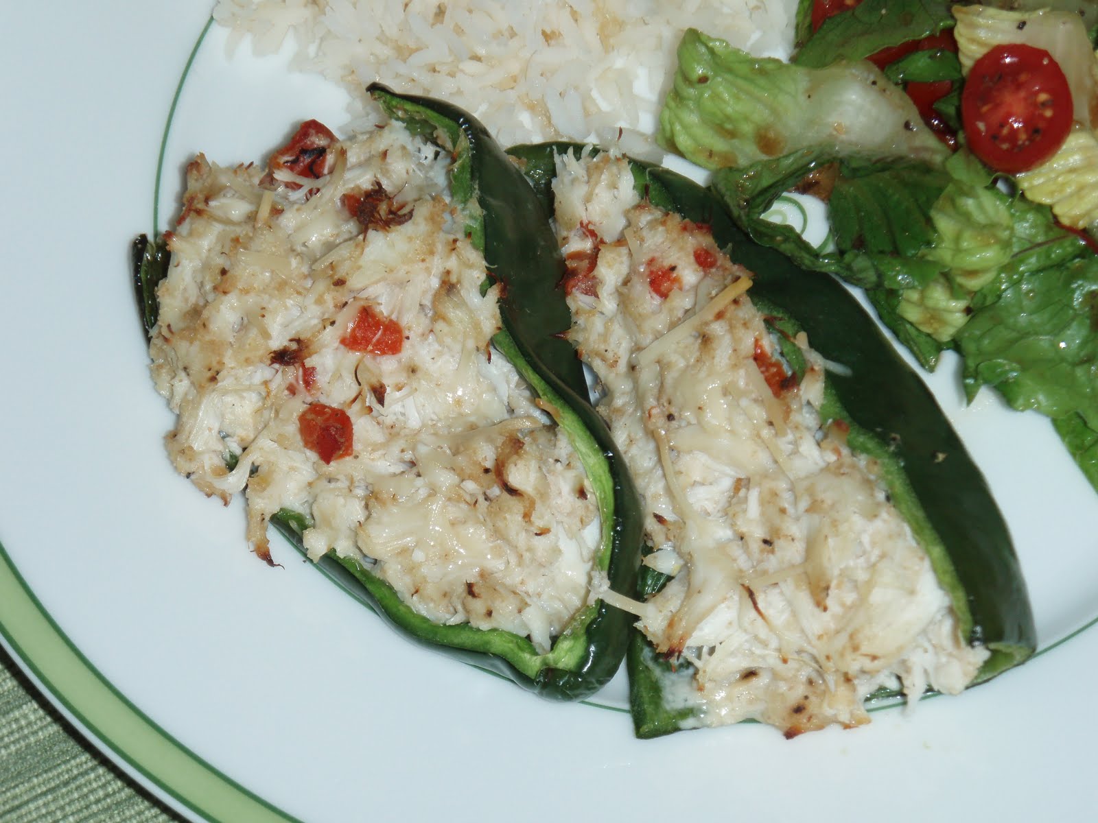 Kristi in the Kitchen CrabStuffed Poblano Peppers