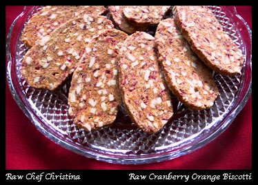 Raw Cranberry Orange Biscotti
