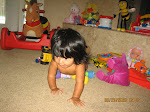 Oh she is crawling....