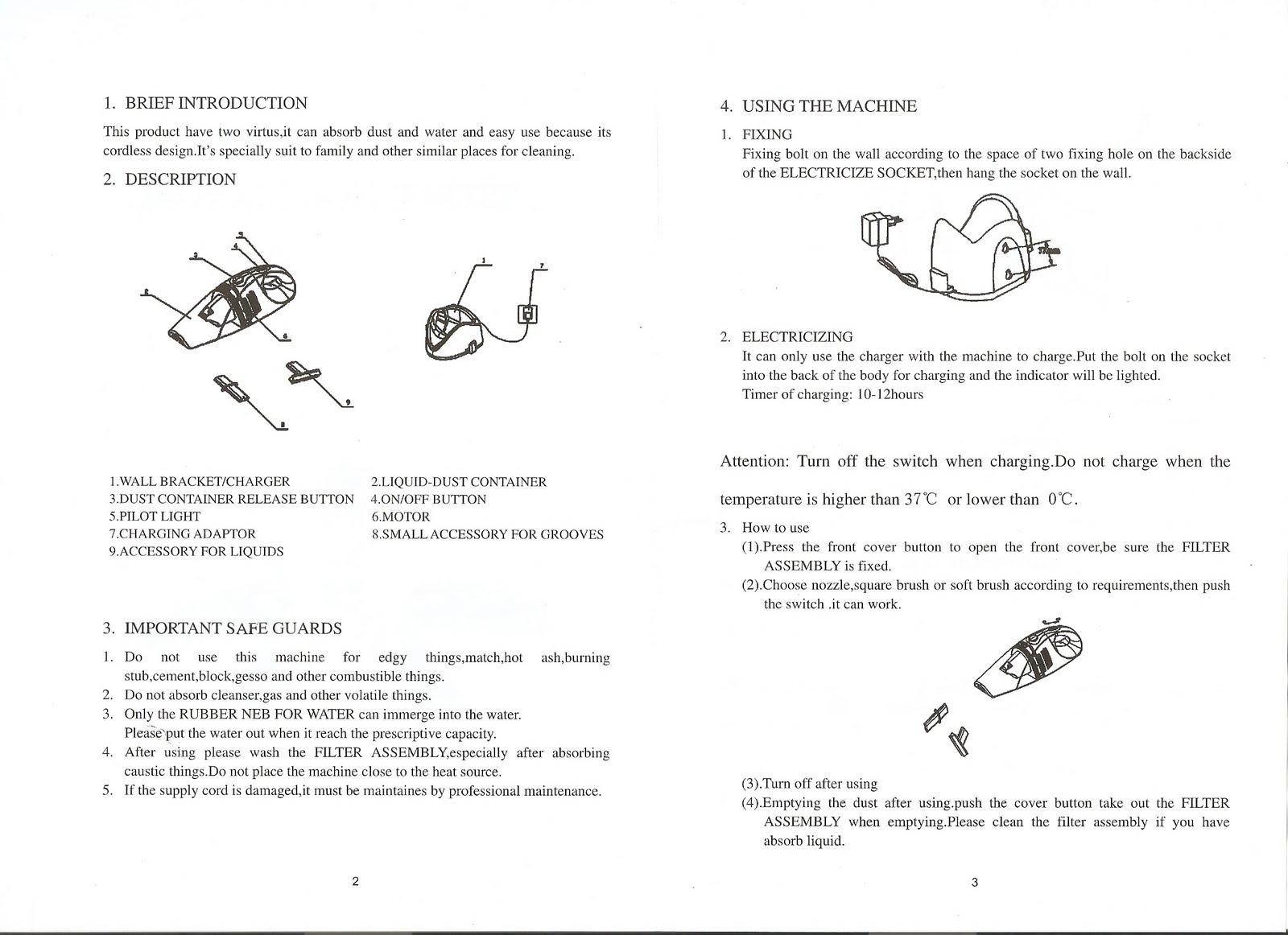 The Kosmicki Family: Vacuum cleaner instruction manual