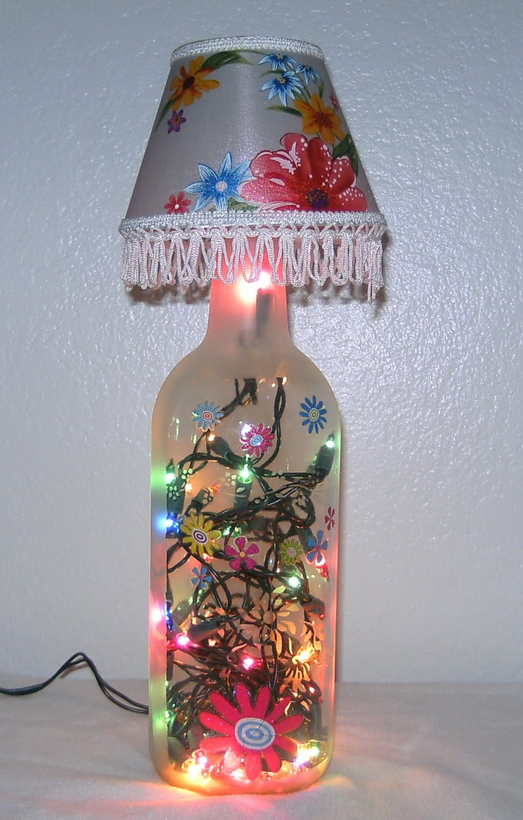 Elegant WIne Bottles Lighted Wine Bottles with Lamp Shades
