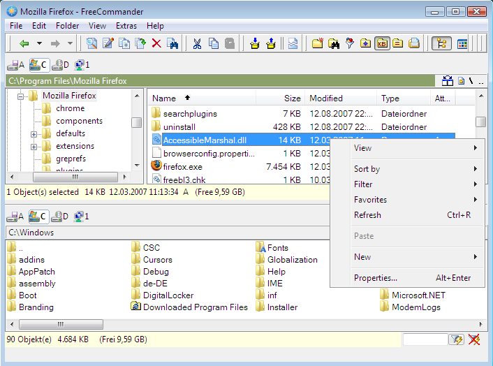 folder compare using onecomander