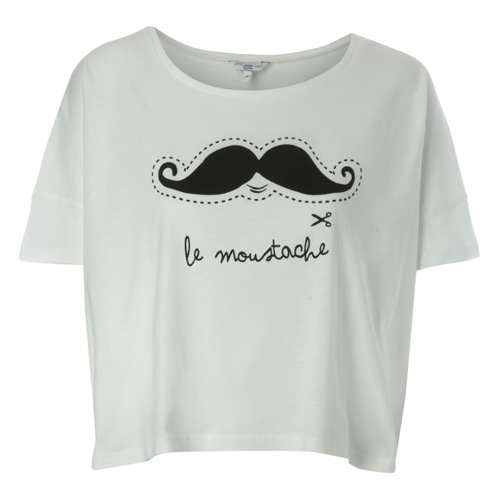 Fashion Editor : Just For Fun: New Look's Moustache Crop Top