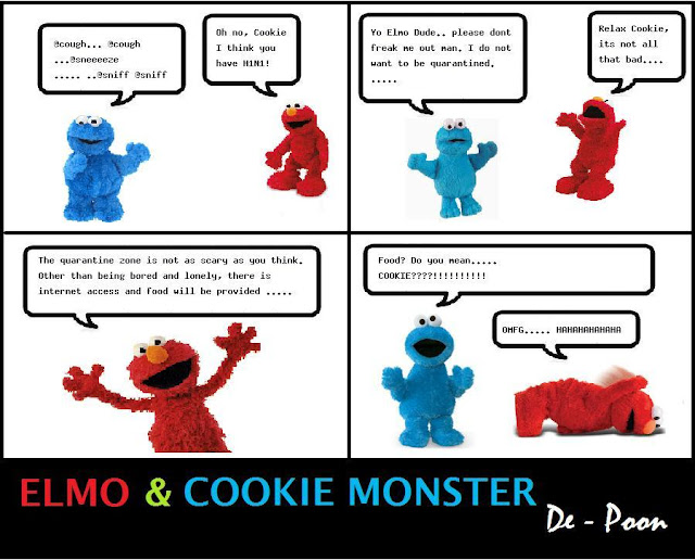 Elmo With Cookie Monster Elmo And Cookie Monster On H1N1 Elmo With Cookie Monster Elmo And Cookie Monster On H1N1