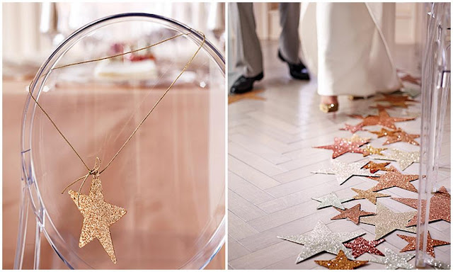  wedding ideas glittery diecut stars create a untraditional aisle and 