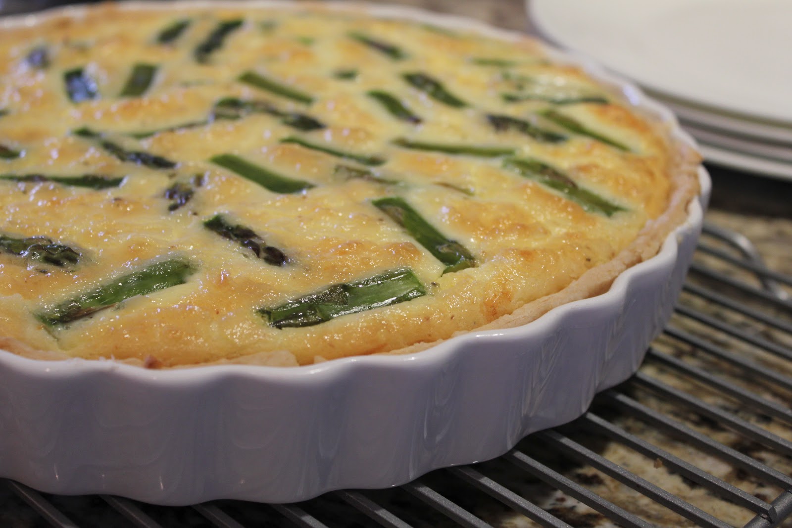 Being Suzy Homemaker Asparagus and Swiss Quiche
