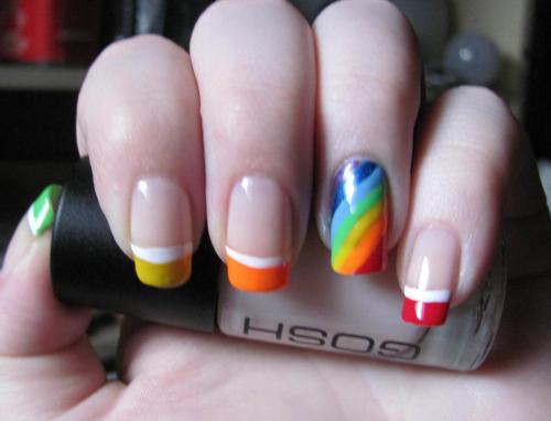 Beauty Nail Art: Nails of the Day - Rainbow Tips