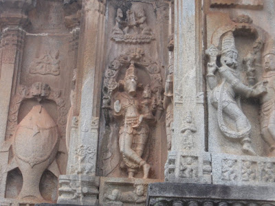 stone sculptures of Matsya, Varaaha, Narasimha avatara of Vishnu at Sringeri