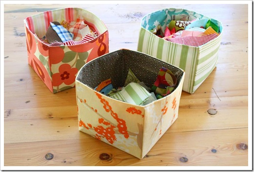 Stash Resolution: Tutorial Roundup: Fabric Baskets and Bowls