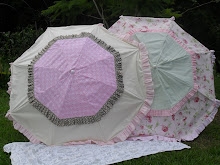 Shabby garden umbrellas..