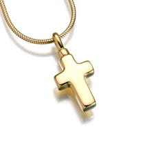 Gold Vermeil Polished Cross keepsake