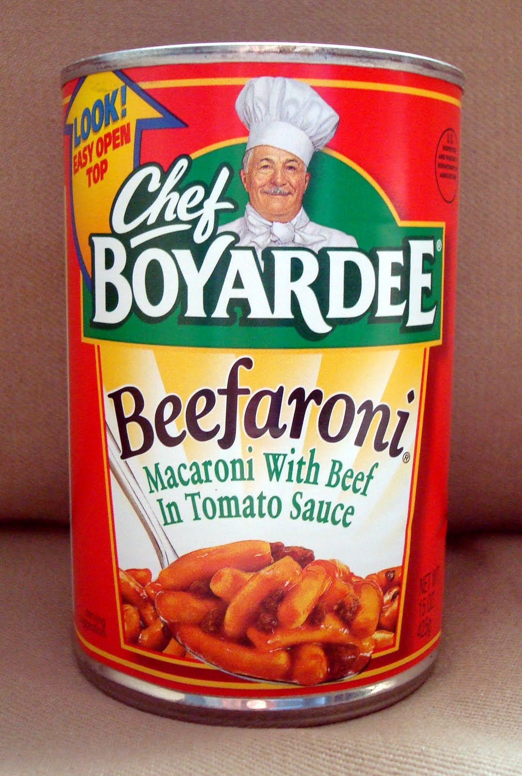 Instant Haute Meal Chef Boyardee Beefaroni with Fresh Mozzarella and Basil