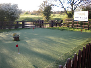 Golf Putting Green at the Metro Golf Centre in Barnet, London
