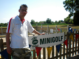 Minigolf at Blake End Craft Centre, near Braintree, Essex