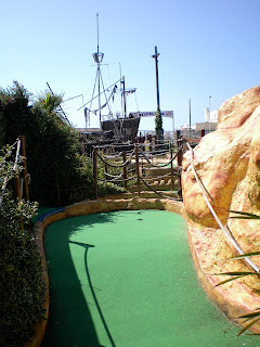 Pirate Adventure Golf course at Funland Theme Park in Hayling Island, Hampshire