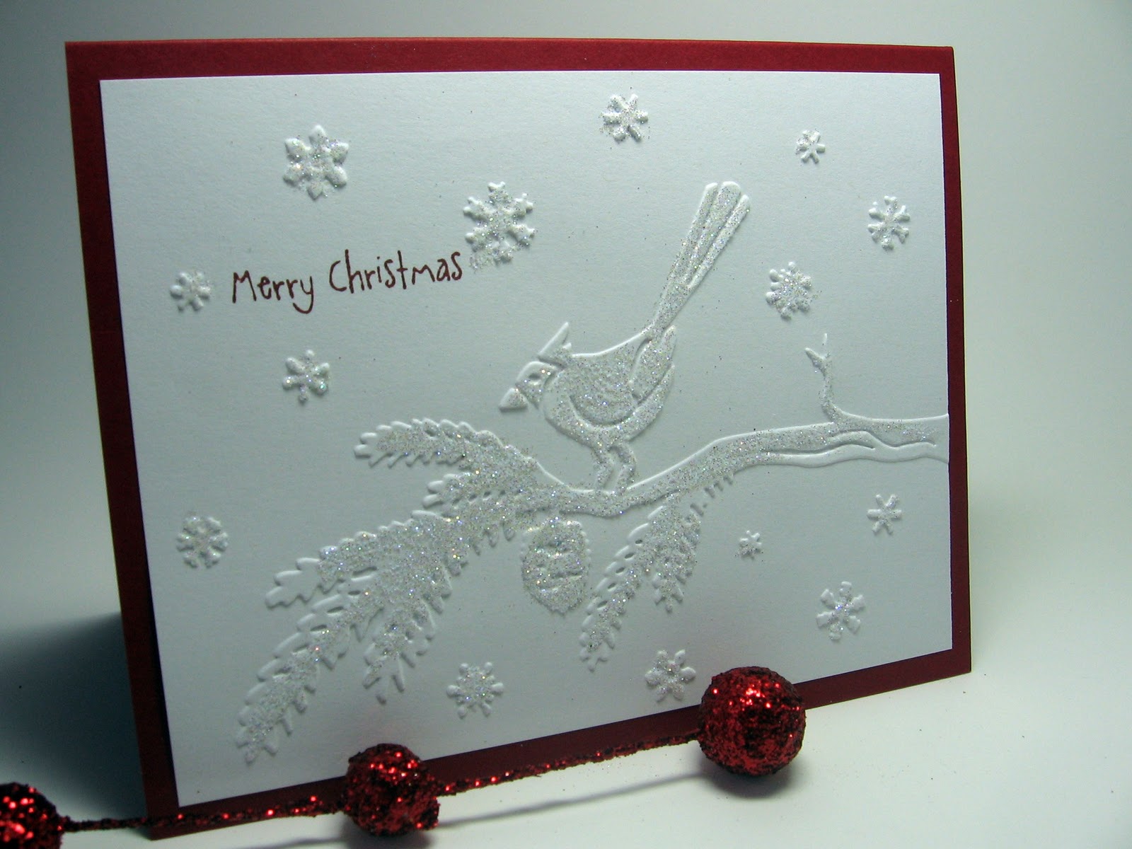 stamping up north: Embossed Christmas cards