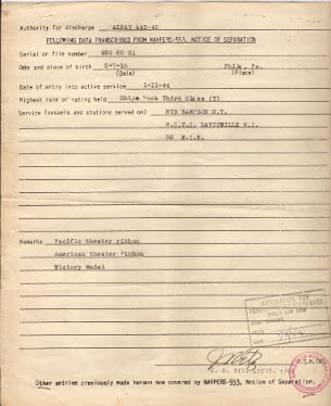 Honorable Discharge 1946