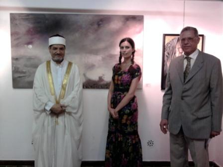 l'Ambasciatore d' Egitto in Italia Ashraf Rashed e il Prof. Taha Mattar Addetto Culturale, all'inau