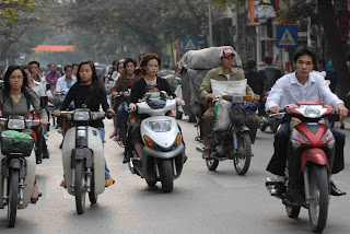 Hanoi Vietnam Scooters
